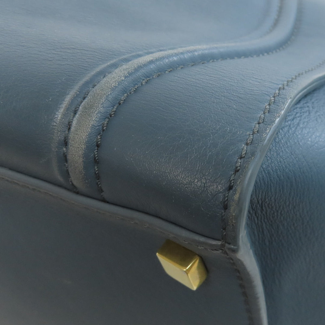 CELINE Tote Bag Calfskin blue Luggage phantom