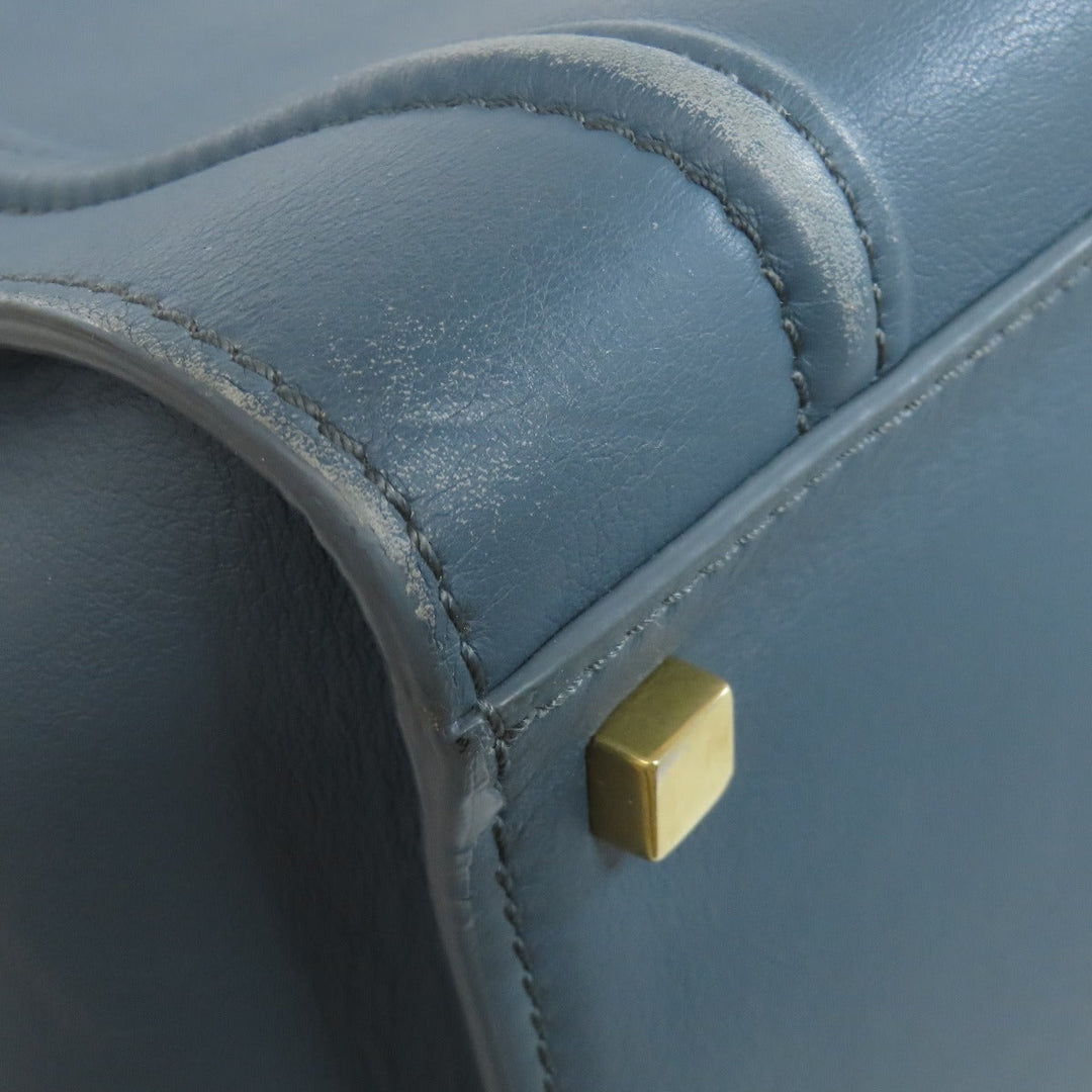 CELINE Tote Bag Calfskin blue Luggage phantom