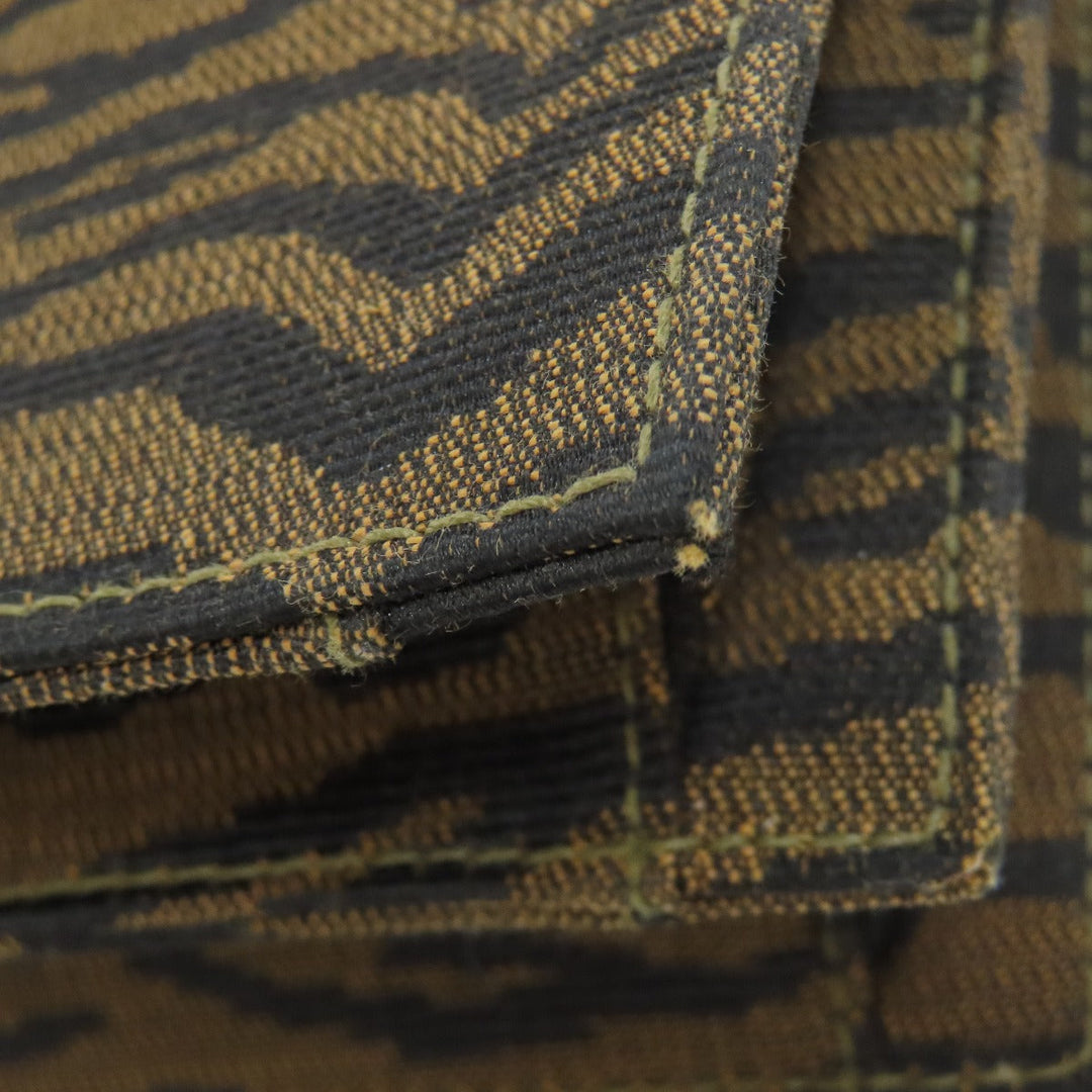 FENDI Tote Bag canvas Brown Jacquard Women Used Authentic