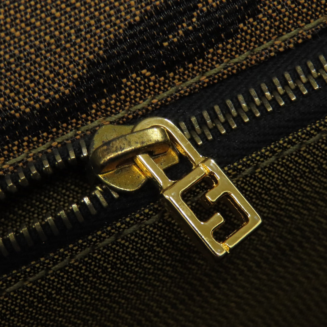 FENDI Tote Bag canvas Brown Jacquard Women Used Authentic