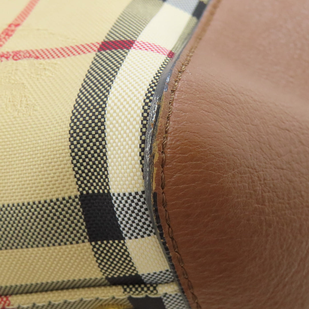 BURBERRY Tote Bag PVC Brown Nova Check
