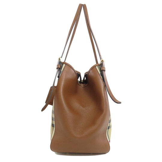 BURBERRY Tote Bag PVC Brown Nova Check