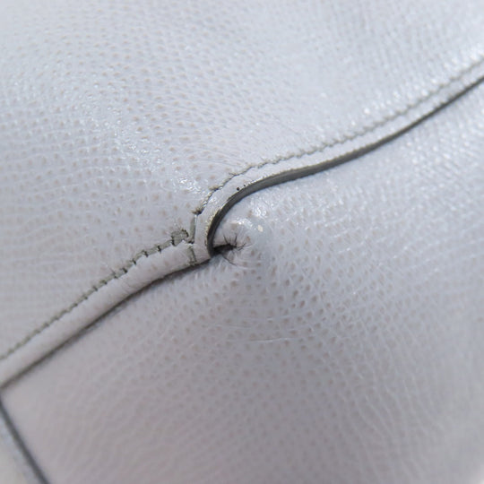 CELINE Tote Bag leather gray Vertical Cabas 2WAY Women Used Authentic