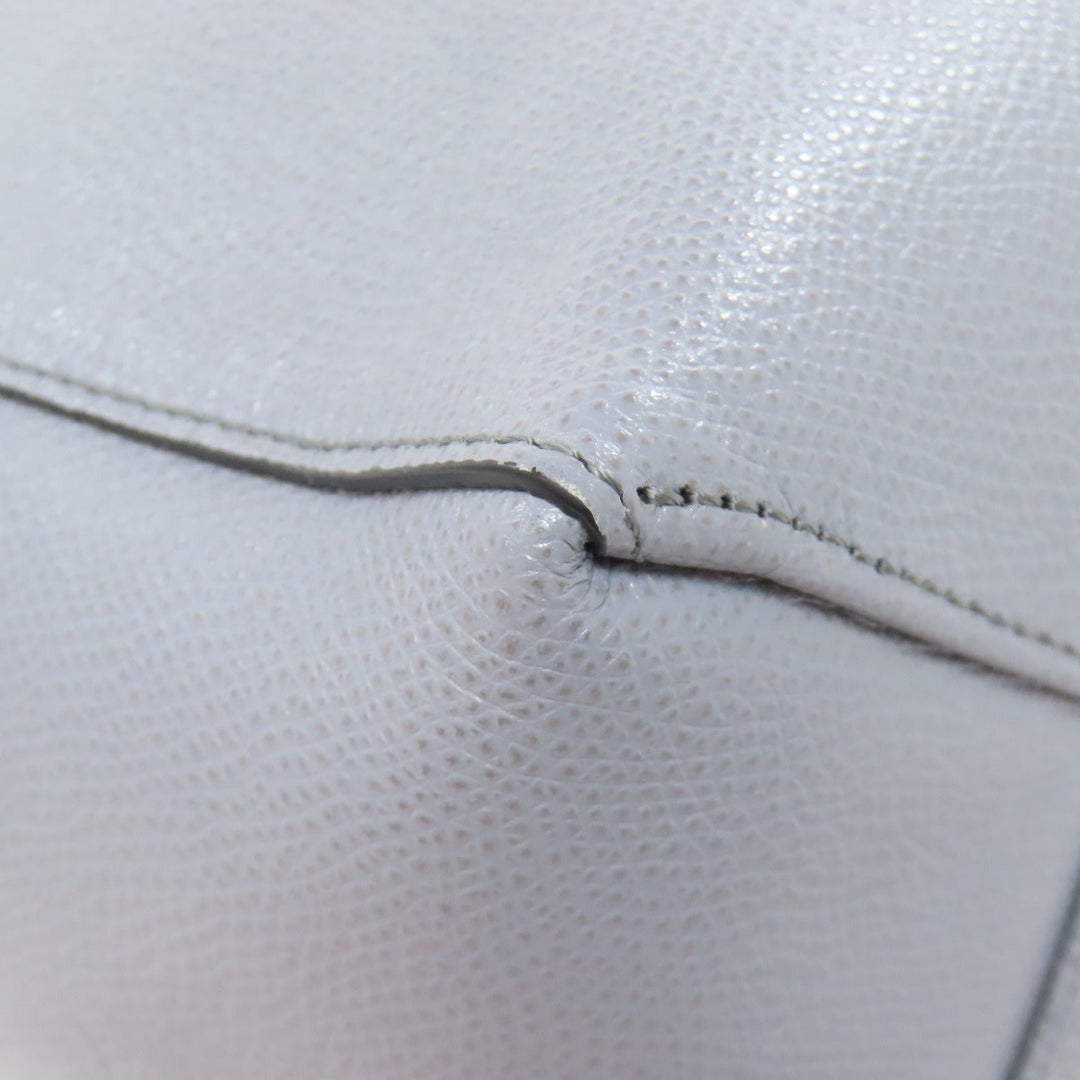 CELINE Tote Bag leather gray Vertical Cabas 2WAY Women Used Authentic