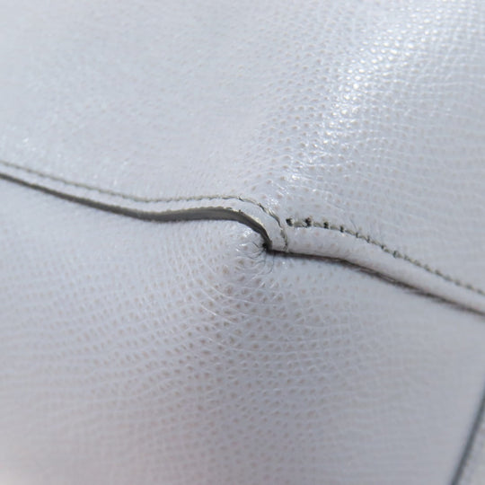 CELINE Tote Bag leather gray Vertical Cabas 2WAY Women Used Authentic