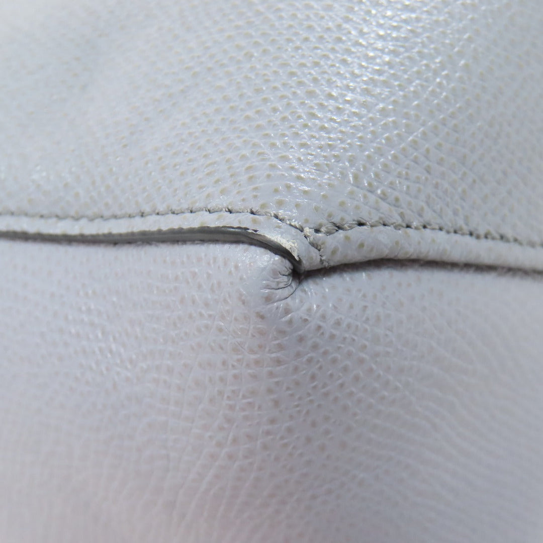 CELINE Tote Bag leather gray Vertical Cabas 2WAY Women Used Authentic