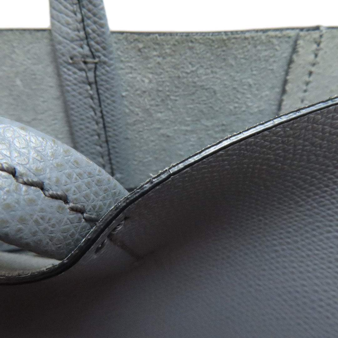 CELINE Tote Bag leather gray Vertical Cabas 2WAY Women Used Authentic