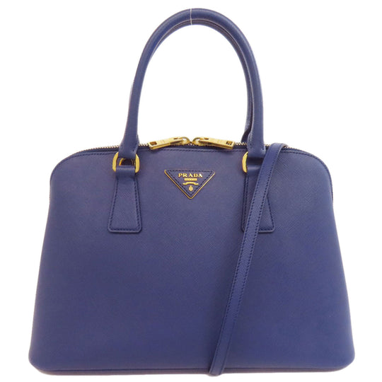 PRADA Handbag BL0837 Safiano blue Promenade 2WAY