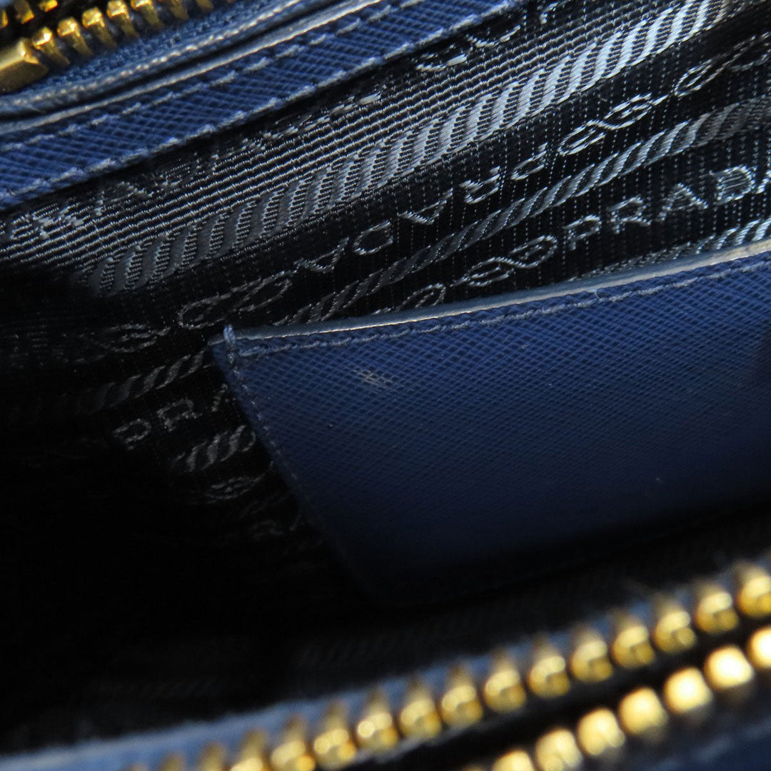 PRADA Handbag BL0837 Safiano blue Promenade 2WAY