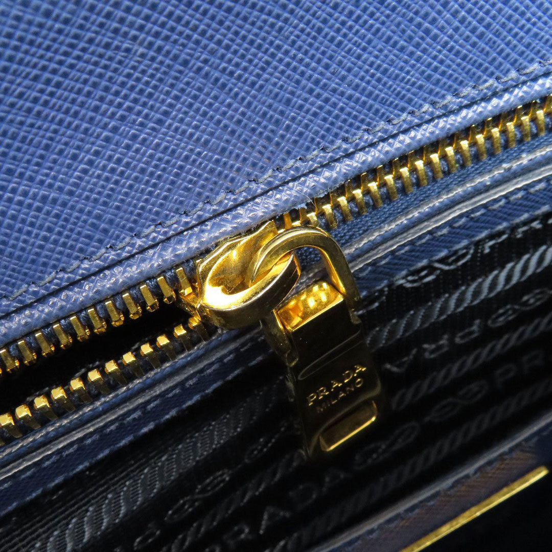PRADA Handbag BL0837 Safiano blue Promenade 2WAY