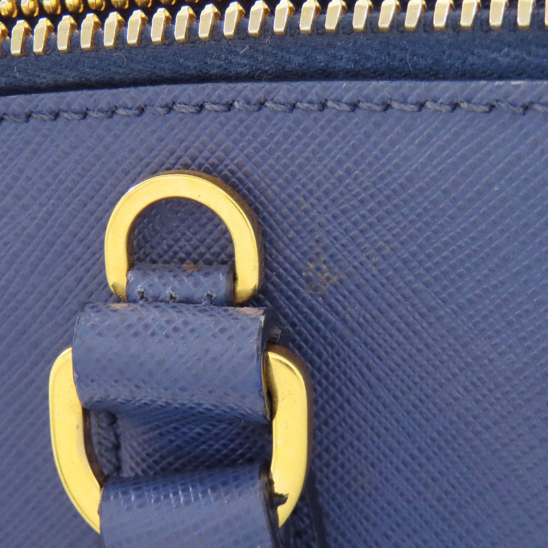 PRADA Handbag BL0837 Safiano blue Promenade 2WAY