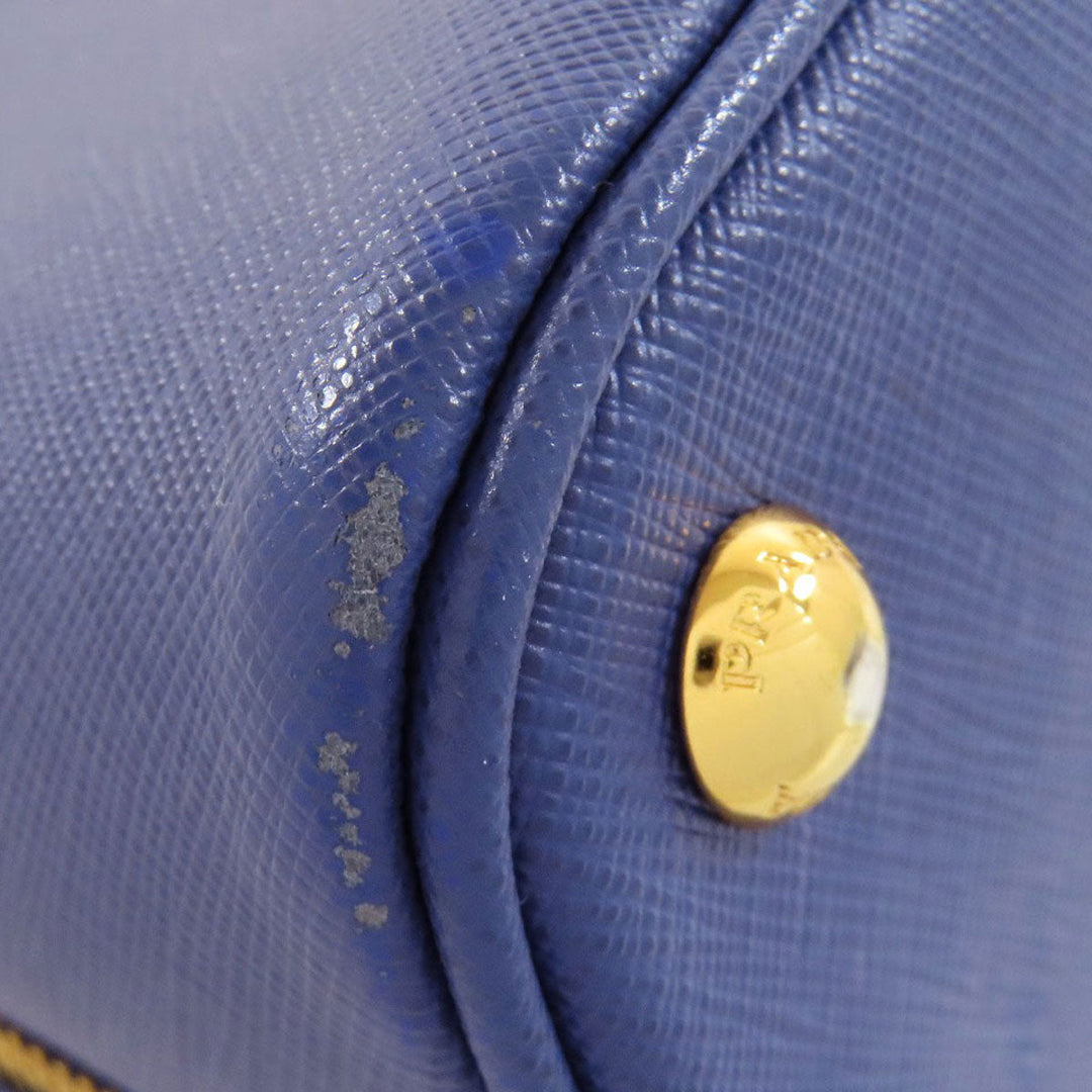 PRADA Handbag BL0837 Safiano blue Promenade 2WAY