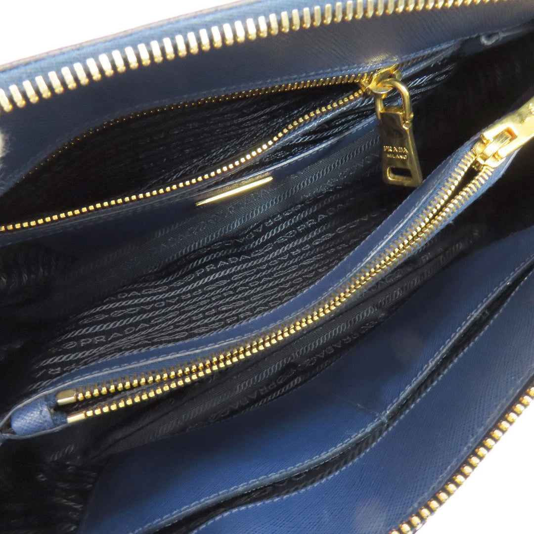 PRADA Handbag BL0837 Safiano blue Promenade 2WAY