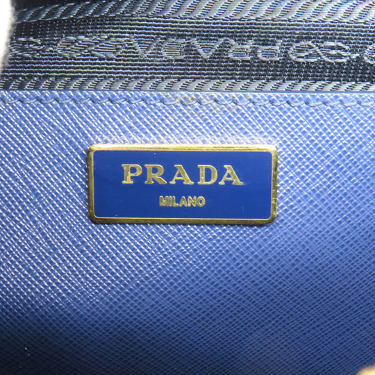 PRADA Handbag BL0837 Safiano blue Promenade 2WAY