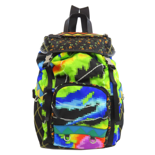 PRADA Backpack Nylon multicolor Tessuto Tropical