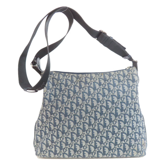 Christian Dior Shoulder Bag canvas blue Trotter Pattern