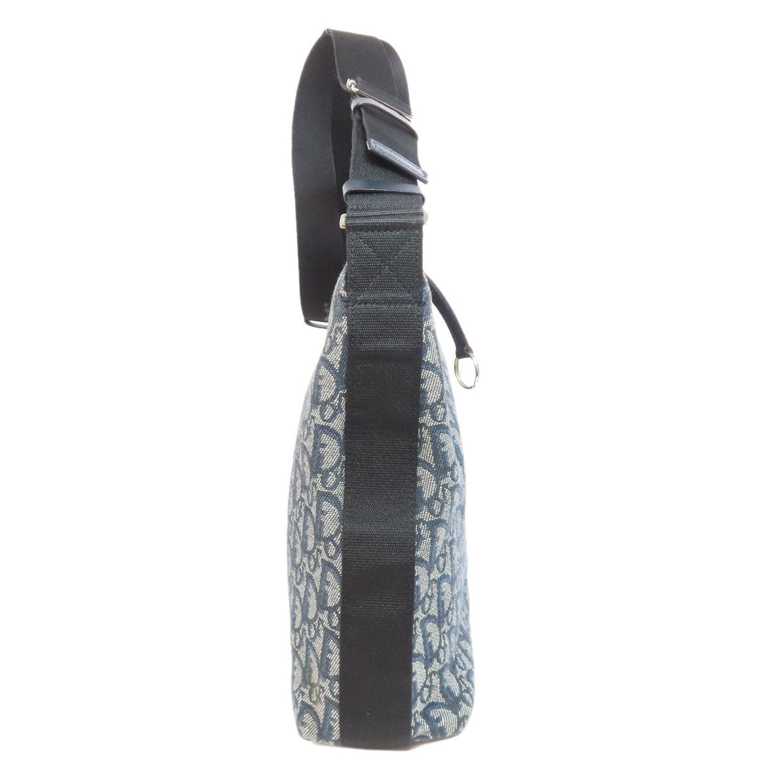 Christian Dior Shoulder Bag canvas blue Trotter Pattern