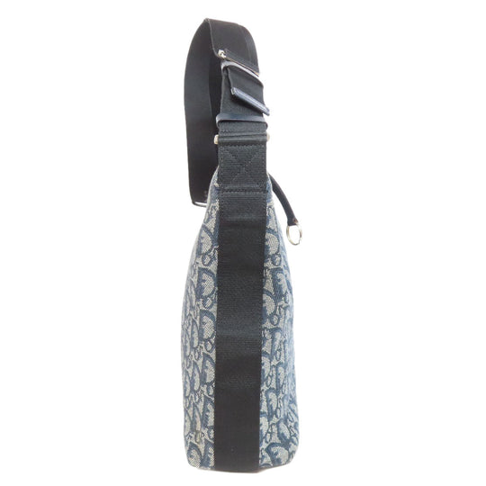 Christian Dior Shoulder Bag canvas blue Trotter Pattern