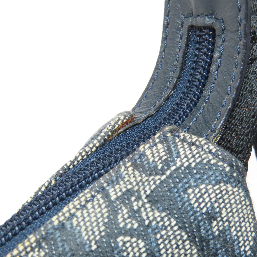 Christian Dior Shoulder Bag canvas blue Trotter Pattern