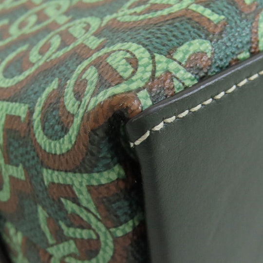 COACH Shoulder Bag CF343 PVC green Maddie Crossbody Women Used Authentic