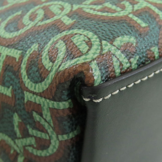 COACH Shoulder Bag CF343 PVC green Maddie Crossbody Women Used Authentic