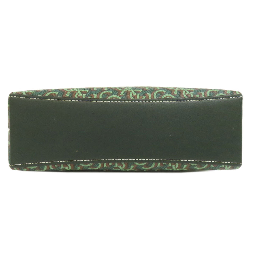 COACH Shoulder Bag CF343 PVC green Maddie Crossbody Women Used Authentic