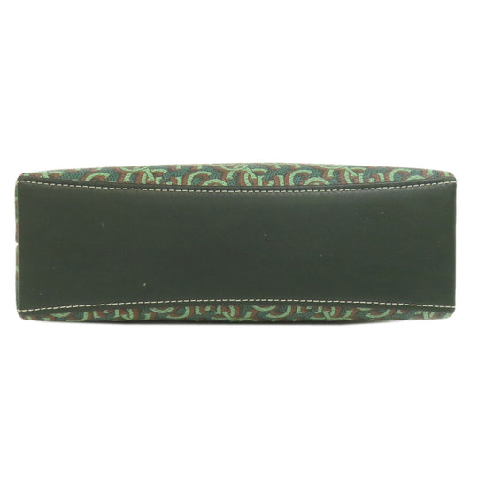 COACH Shoulder Bag CF343 PVC green Maddie Crossbody Women Used Authentic