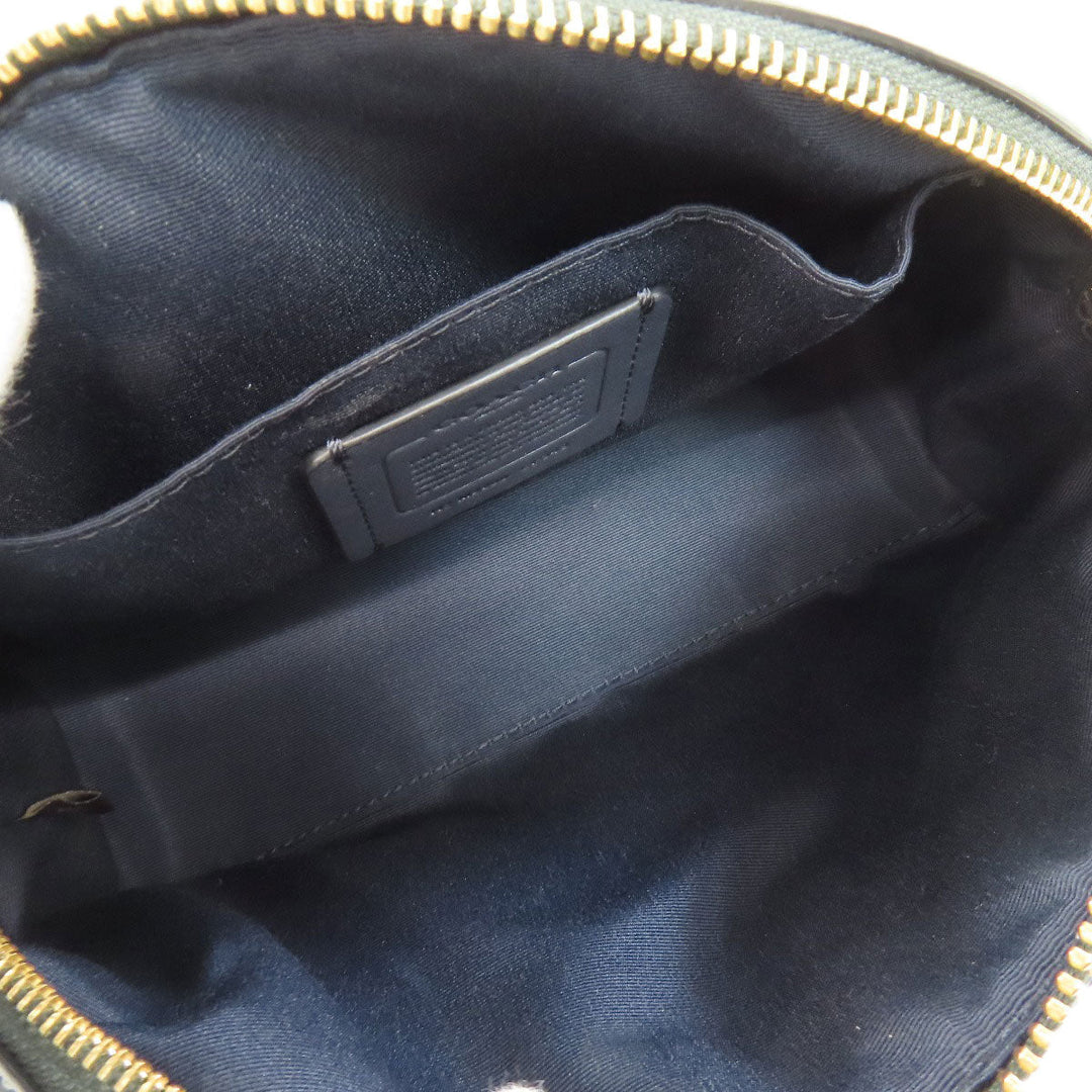 COACH Shoulder Bag CF343 PVC green Maddie Crossbody Women Used Authentic