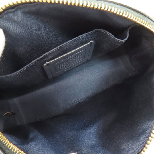 COACH Shoulder Bag CF343 PVC green Maddie Crossbody Women Used Authentic