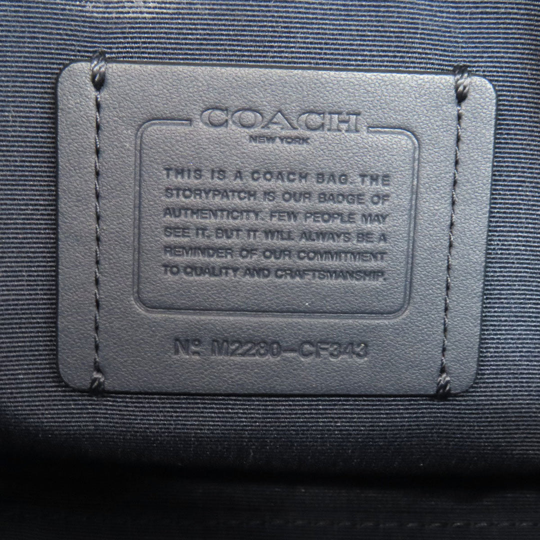 COACH Shoulder Bag CF343 PVC green Maddie Crossbody Women Used Authentic