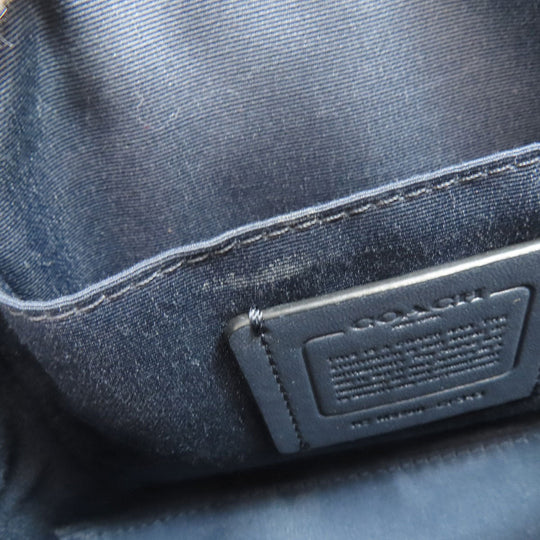 COACH Shoulder Bag CF343 PVC green Maddie Crossbody Women Used Authentic