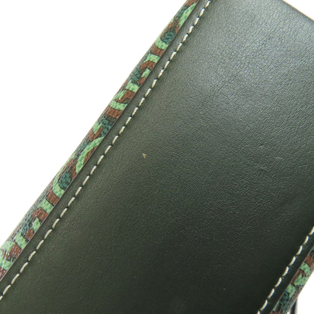 COACH Shoulder Bag CF343 PVC green Maddie Crossbody Women Used Authentic