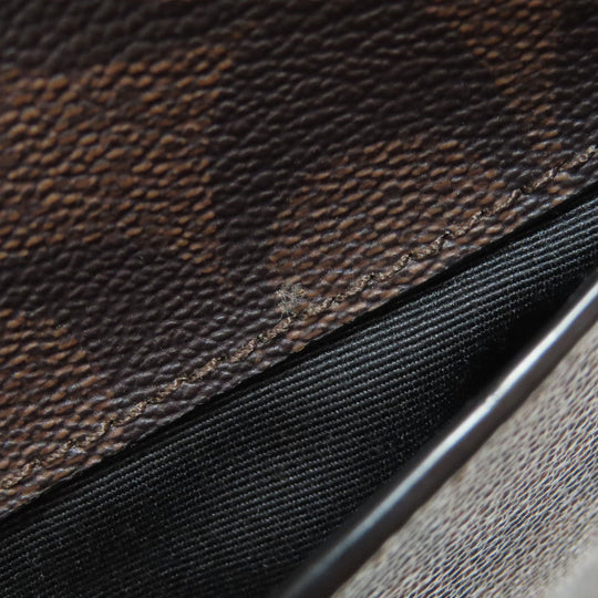 COACH Shoulder Bag 91677 PVC Brown Signature Women Used Authentic