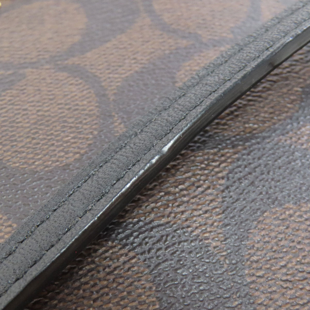 COACH Shoulder Bag 91677 PVC Brown Signature Women Used Authentic