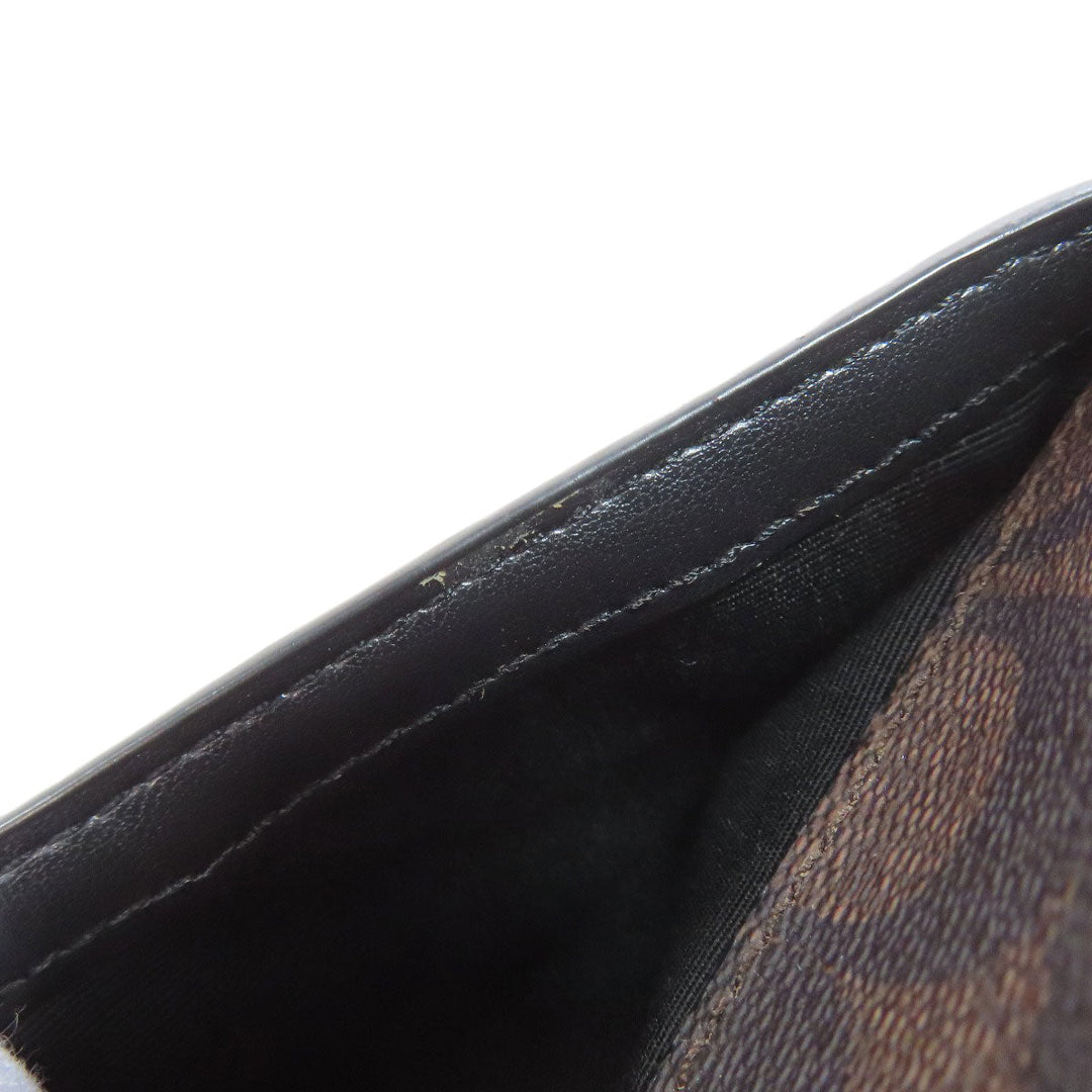 COACH Shoulder Bag 91677 PVC Brown Signature Women Used Authentic