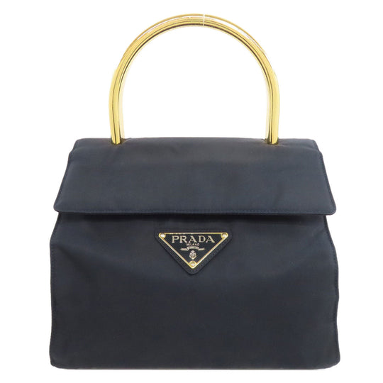 PRADA Tote Bag Nylon Navy logoMetal