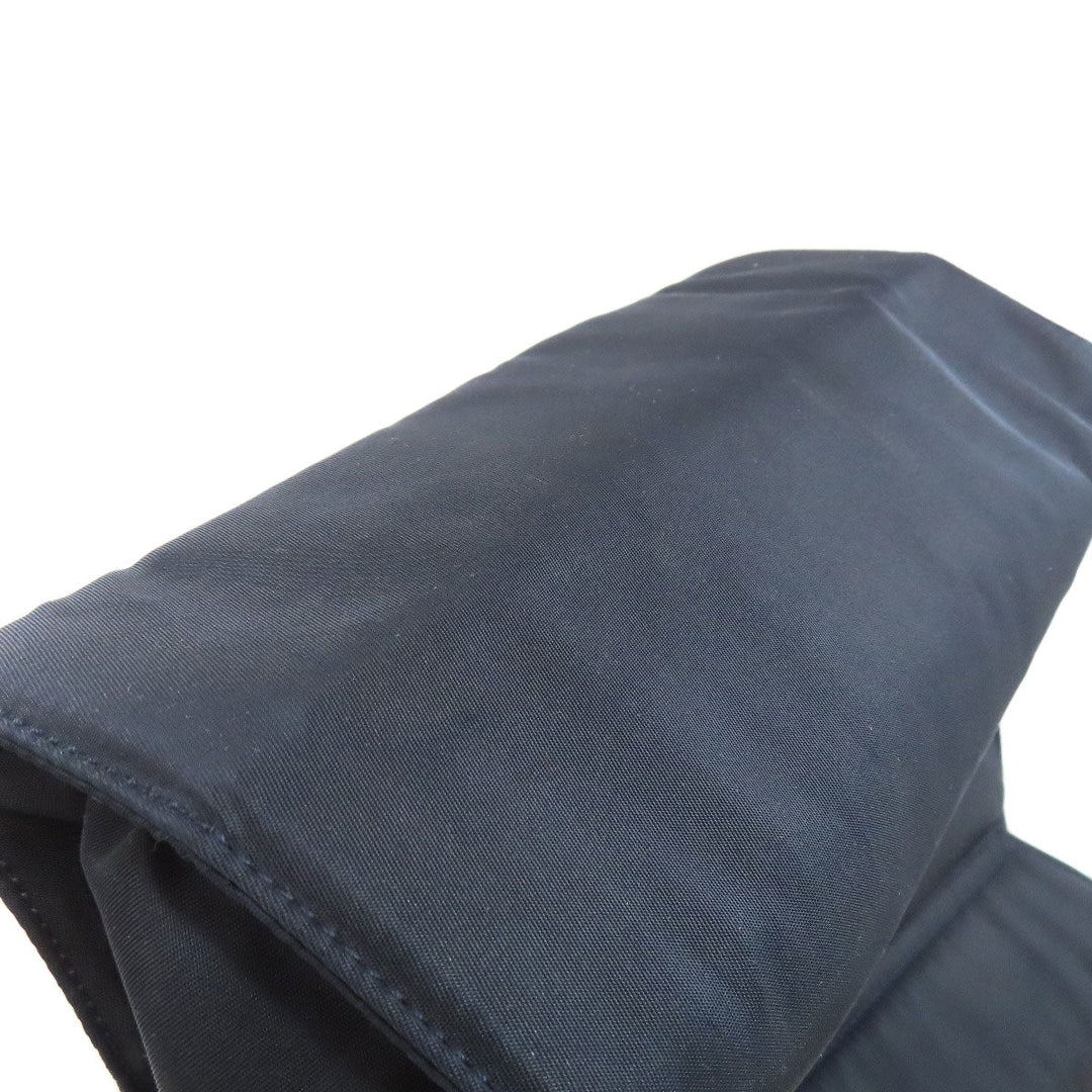 PRADA Tote Bag Nylon Navy logoMetal
