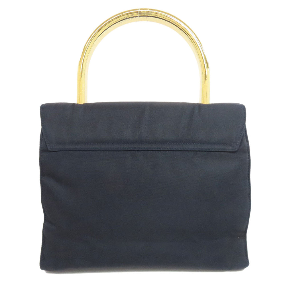 PRADA Tote Bag Nylon Navy logoMetal