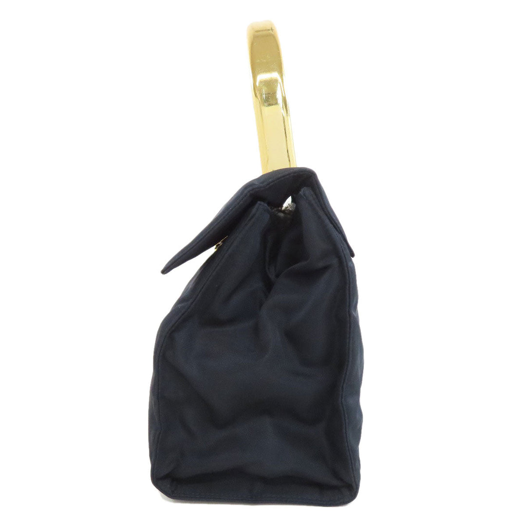 PRADA Tote Bag Nylon Navy logoMetal