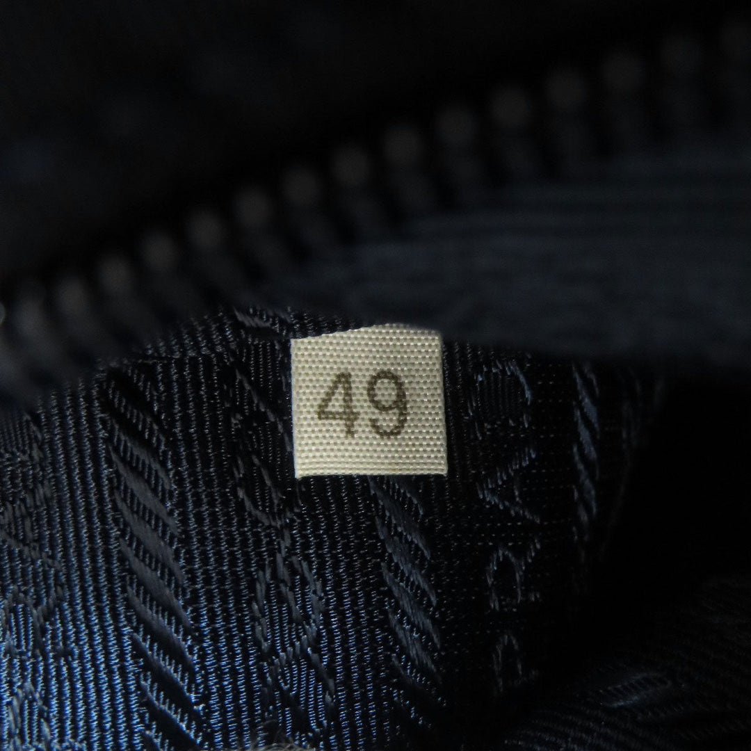 PRADA Tote Bag Nylon Navy logoMetal