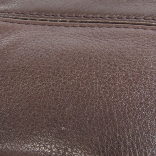 BALLY Shoulder Bag leather Brown Simple design Women Used Authentic