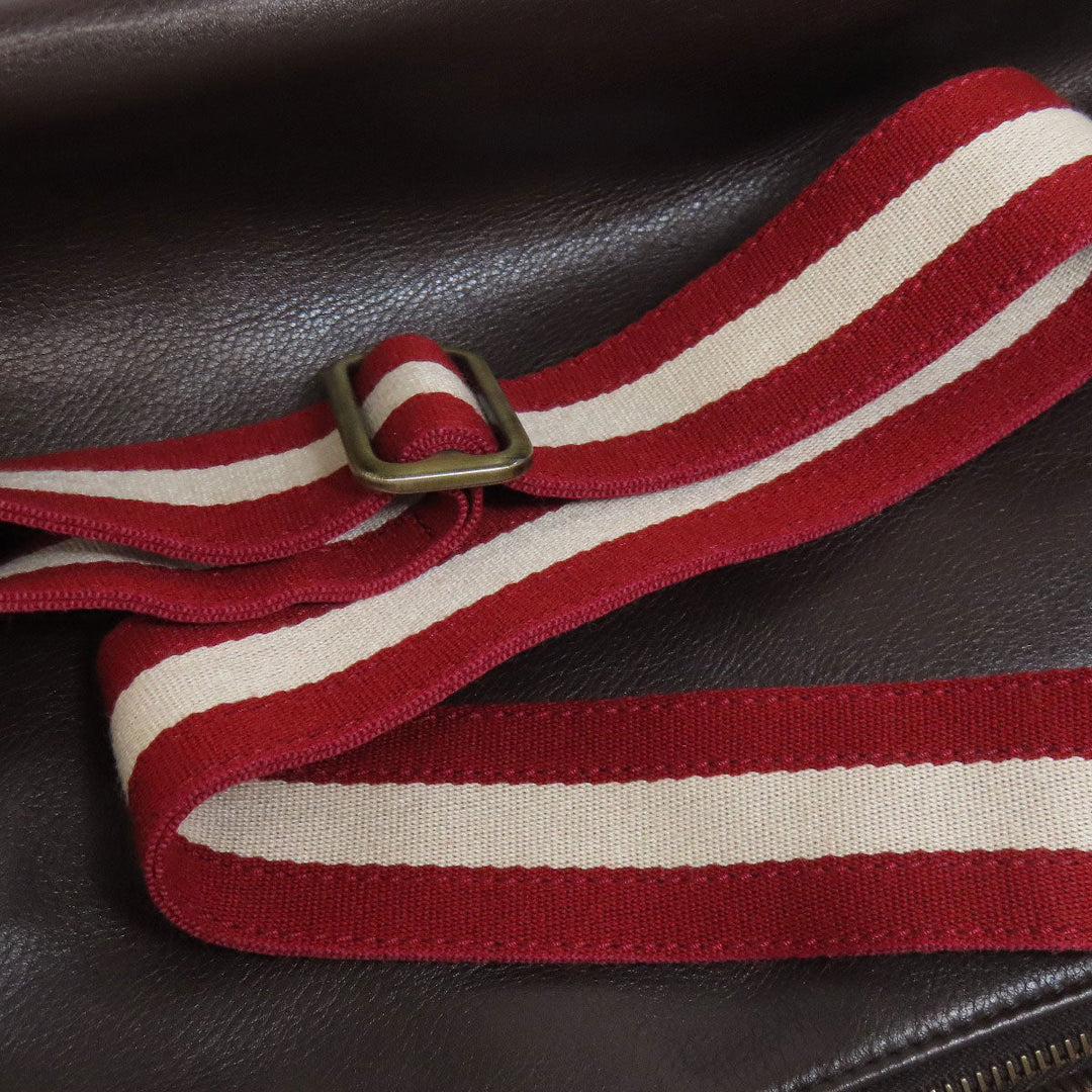 BALLY Shoulder Bag leather Brown Simple design Women Used Authentic