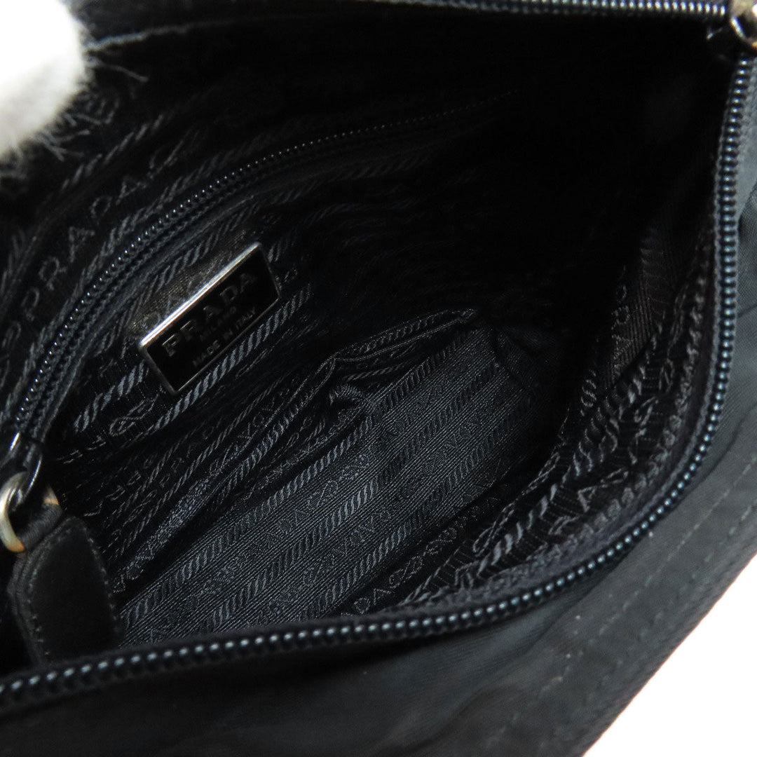 PRADA Handbag B6245 Nylon black logoMetal
