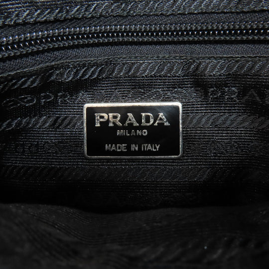 PRADA Handbag B6245 Nylon black logoMetal
