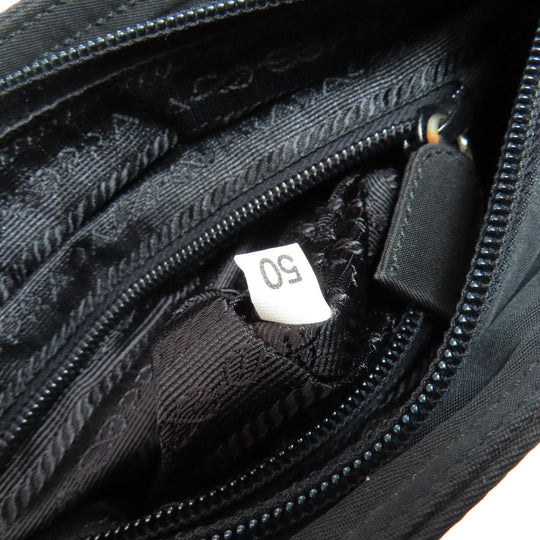 PRADA Handbag B6245 Nylon black logoMetal