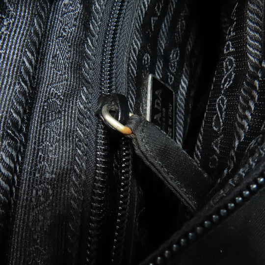 PRADA Handbag B6245 Nylon black logoMetal