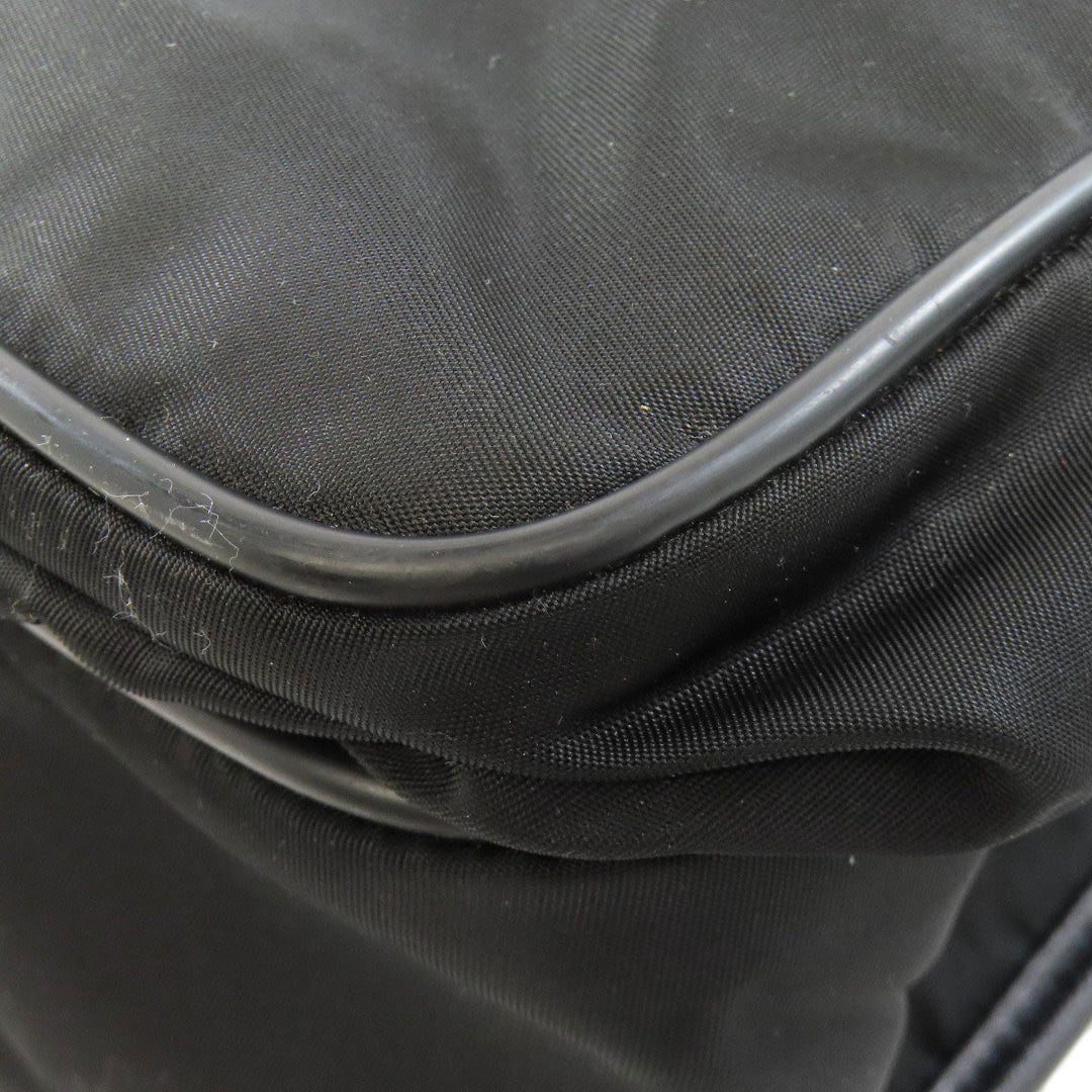 PRADA Shoulder Bag Nylon black logoMetal Women Used Authentic