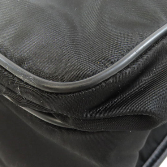 PRADA Shoulder Bag Nylon black logoMetal Women Used Authentic