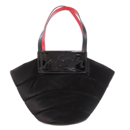 Christian Louboutin Tote Bag velvet black Rubishore Women Used Authentic