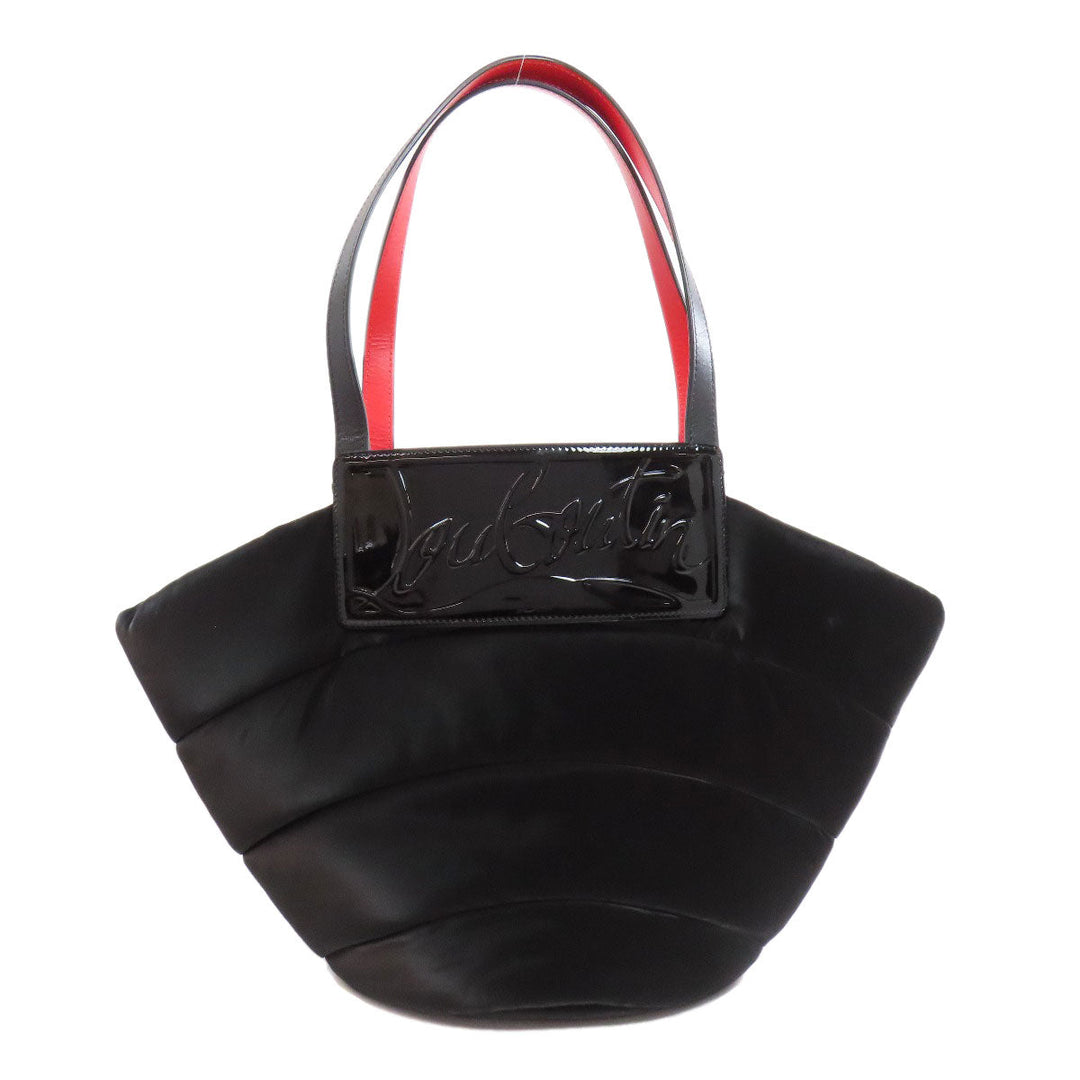Christian Louboutin Tote Bag velvet black Rubishore Women Used Authentic